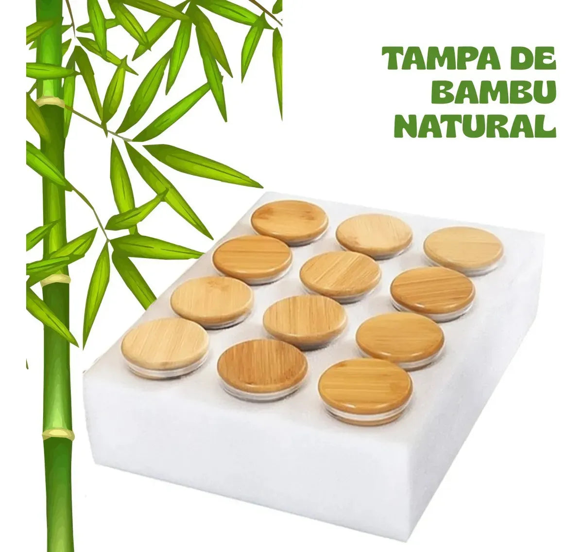 Kit 5 potes herméticos vidro e bambu na bancada