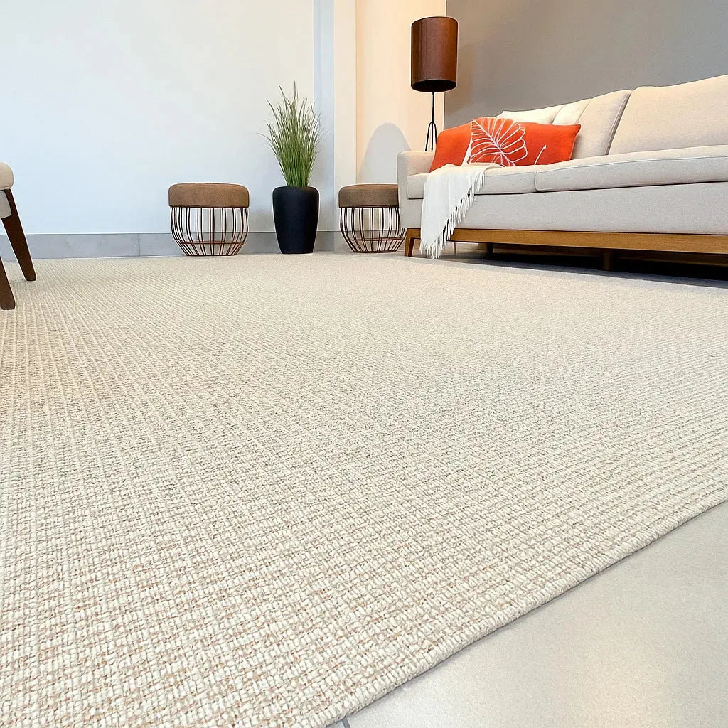 Tapete Grande 2x3m Antiderrapante Creme — vista aérea