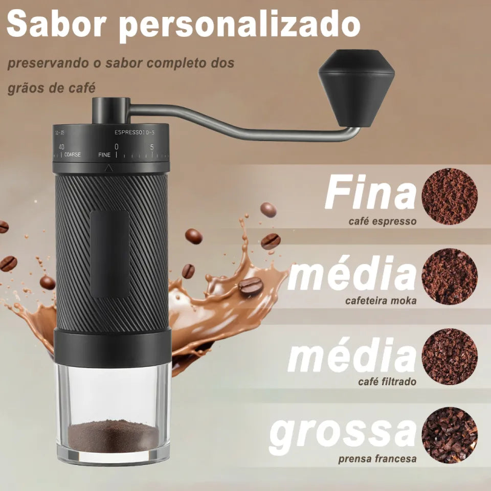 Moedor de Café Manual 40 Níveis — detalhe anel de ajuste