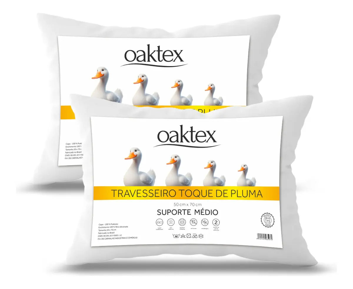 Kit 2 Travesseiros Oaktex — embalagem