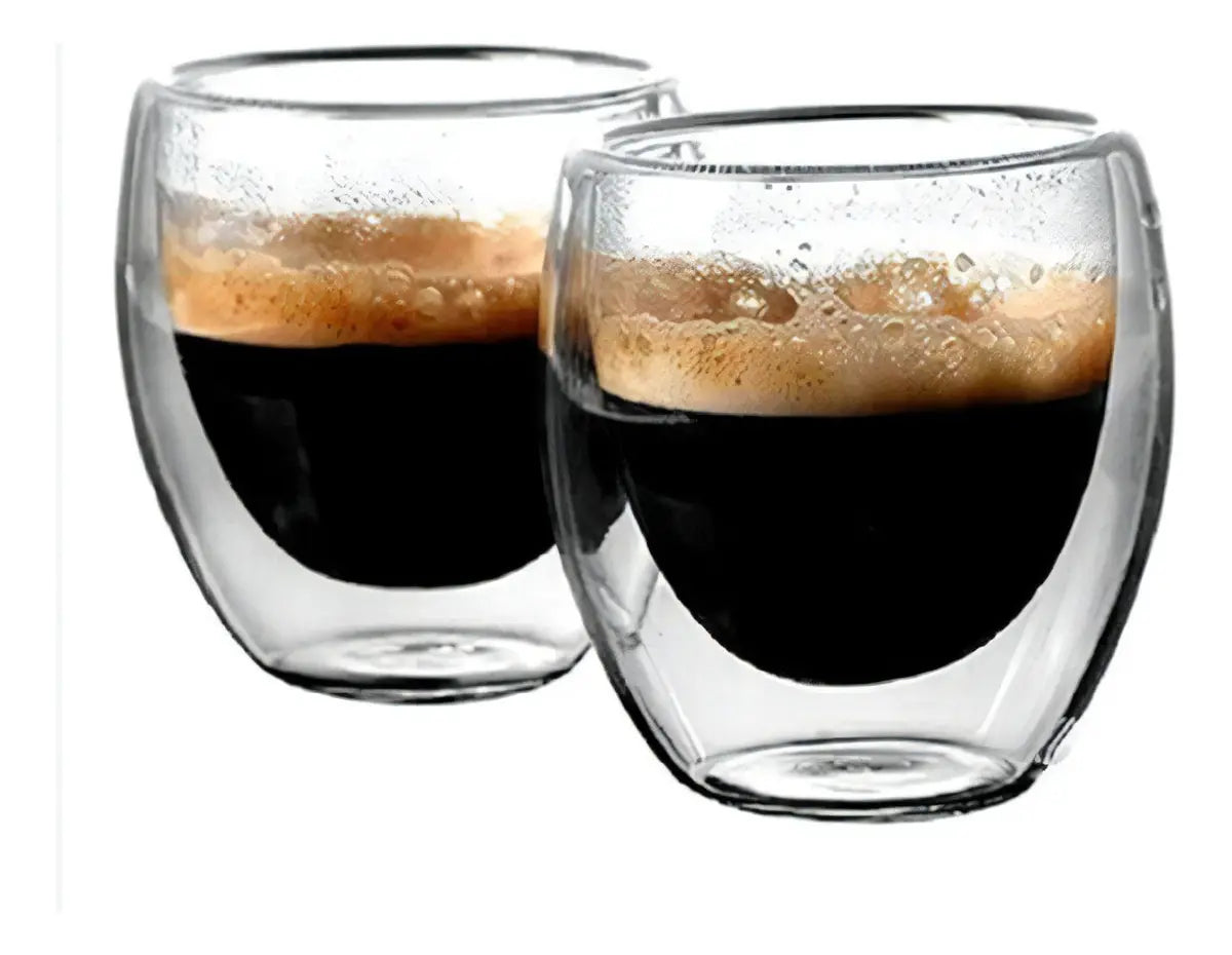 Copo Vidro Parede Dupla 100ml Kit 2 — foto principal espresso