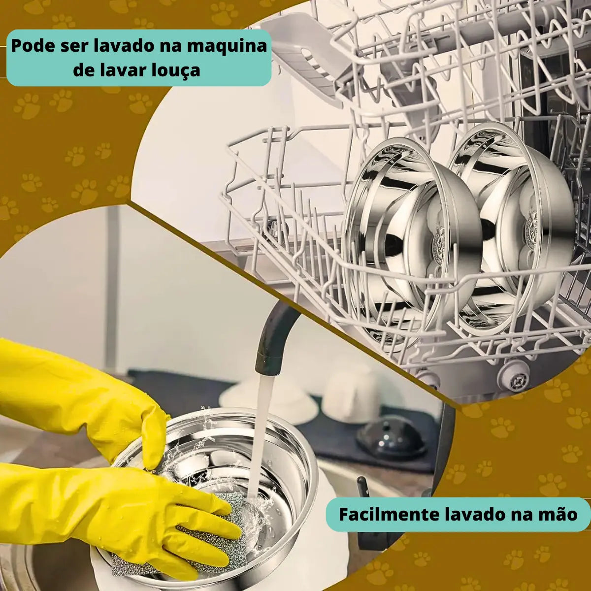 Kit 3 Tigelas Bowl Inox — limpeza fácil